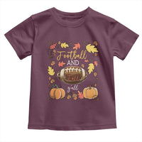 Football And Fall Yall Toddler T Shirt Fall Season American Football - Wonder Print Shop