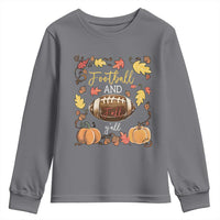 Football And Fall Yall Youth Sweatshirt Fall Season American Football - Wonder Print Shop