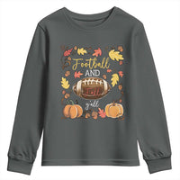 Football And Fall Yall Youth Sweatshirt Fall Season American Football - Wonder Print Shop