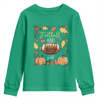 Football And Fall Yall Youth Sweatshirt Fall Season American Football - Wonder Print Shop