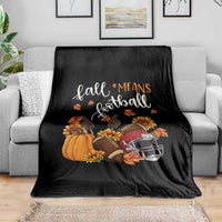 Fall Means Football Throw Blanket Fall Season American Football Thanksgiving - Wonder Print Shop