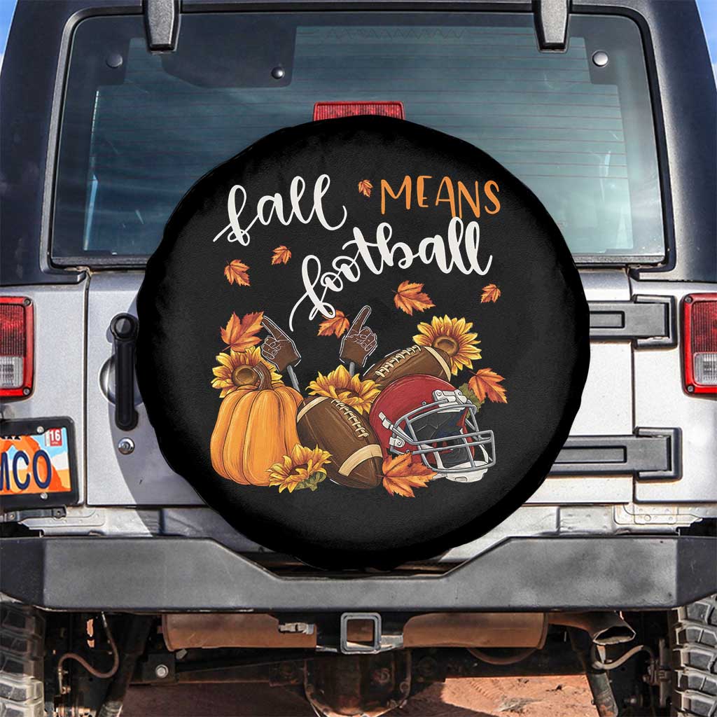 Fall Means Football Spare Tire Cover Fall Season American Football Thanksgiving - Wonder Print Shop