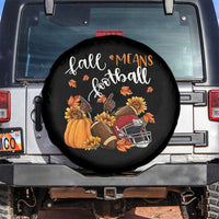 Fall Means Football Spare Tire Cover Fall Season American Football Thanksgiving - Wonder Print Shop