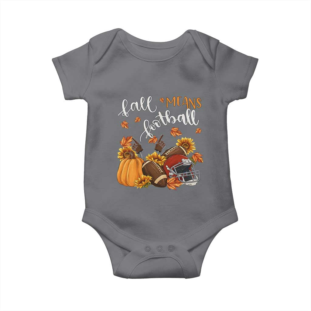 Fall Means Football Baby Onesie Fall Season American Football Thanksgiving - Wonder Print Shop