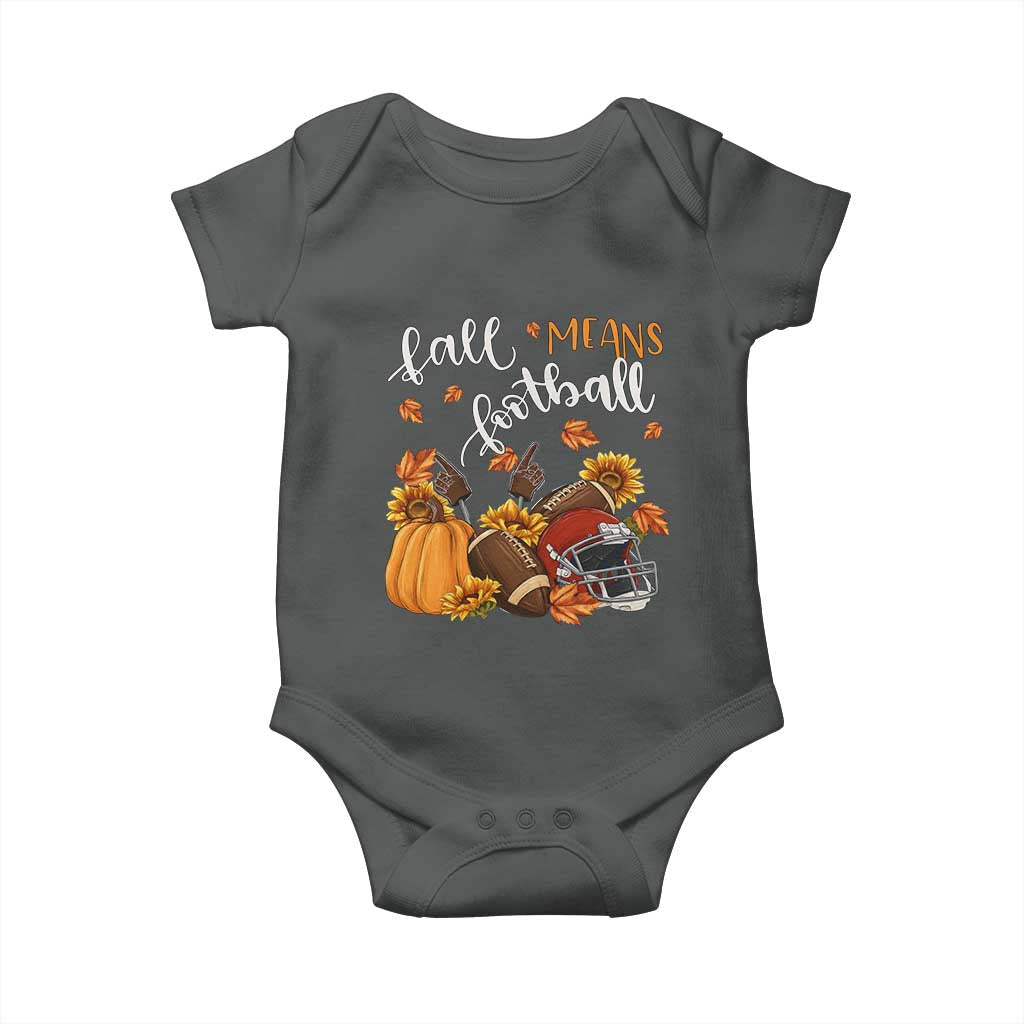 Fall Means Football Baby Onesie Fall Season American Football Thanksgiving - Wonder Print Shop