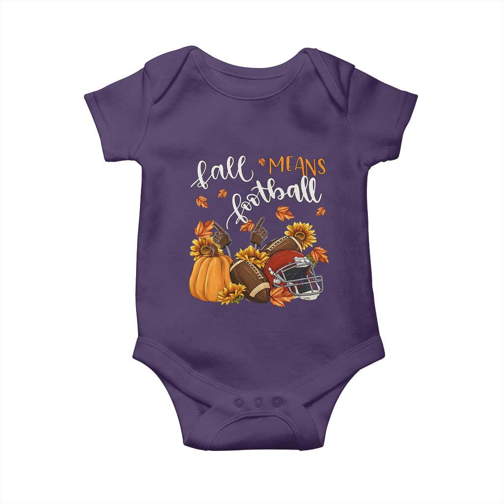 Fall Means Football Baby Onesie Fall Season American Football Thanksgiving - Wonder Print Shop