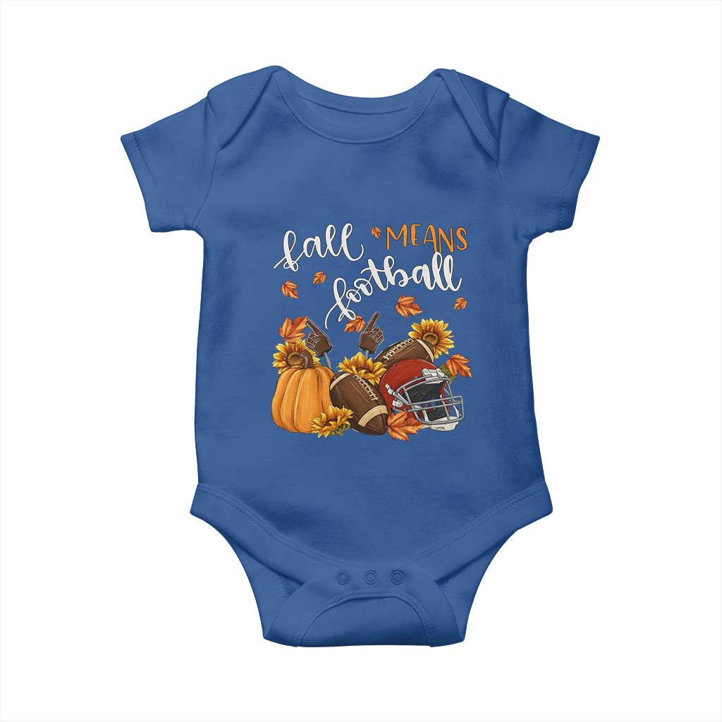 Fall Means Football Baby Onesie Fall Season American Football Thanksgiving - Wonder Print Shop