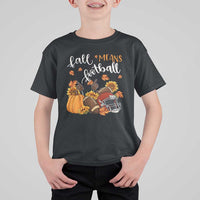 Fall Means Football T Shirt For Kid Fall Season American Football Thanksgiving - Wonder Print Shop