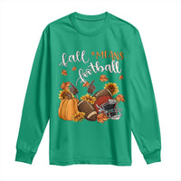 Fall Means Football Long Sleeve Shirt Fall Season American Football Thanksgiving - Wonder Print Shop