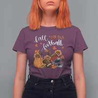 Fall Means Football T Shirt For Women Fall Season American Football Thanksgiving - Wonder Print Shop