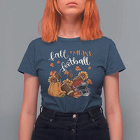 Fall Means Football T Shirt For Women Fall Season American Football Thanksgiving - Wonder Print Shop