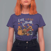 Fall Means Football T Shirt For Women Fall Season American Football Thanksgiving - Wonder Print Shop