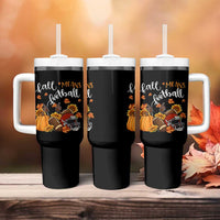 Fall Means Football Tumbler With Handle Fall Season American Football Thanksgiving - Wonder Print Shop