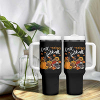 Fall Means Football Tumbler With Handle Fall Season American Football Thanksgiving - Wonder Print Shop