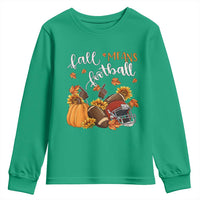 Fall Means Football Youth Sweatshirt Fall Season American Football Thanksgiving - Wonder Print Shop