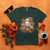 Halloween Ghost T Shirt Vintage Floral Pumpkin Glitter Print - Wonder Print Shop