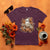 Halloween Ghost T Shirt Vintage Floral Pumpkin Glitter Print - Wonder Print Shop