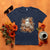 Halloween Ghost T Shirt Vintage Floral Pumpkin Glitter Print - Wonder Print Shop
