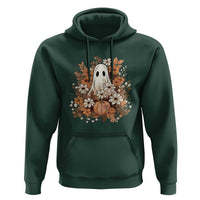 Halloween Ghost Hoodie Vintage Floral Pumpkin Glitter Print - Wonder Print Shop