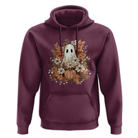 Halloween Ghost Hoodie Vintage Floral Pumpkin Glitter Print - Wonder Print Shop