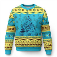 Xmas In Hawaii Ugly Christmas Sweater Mele Kalikimala Sea Animals Xmas Tree - Wonder Print Shop