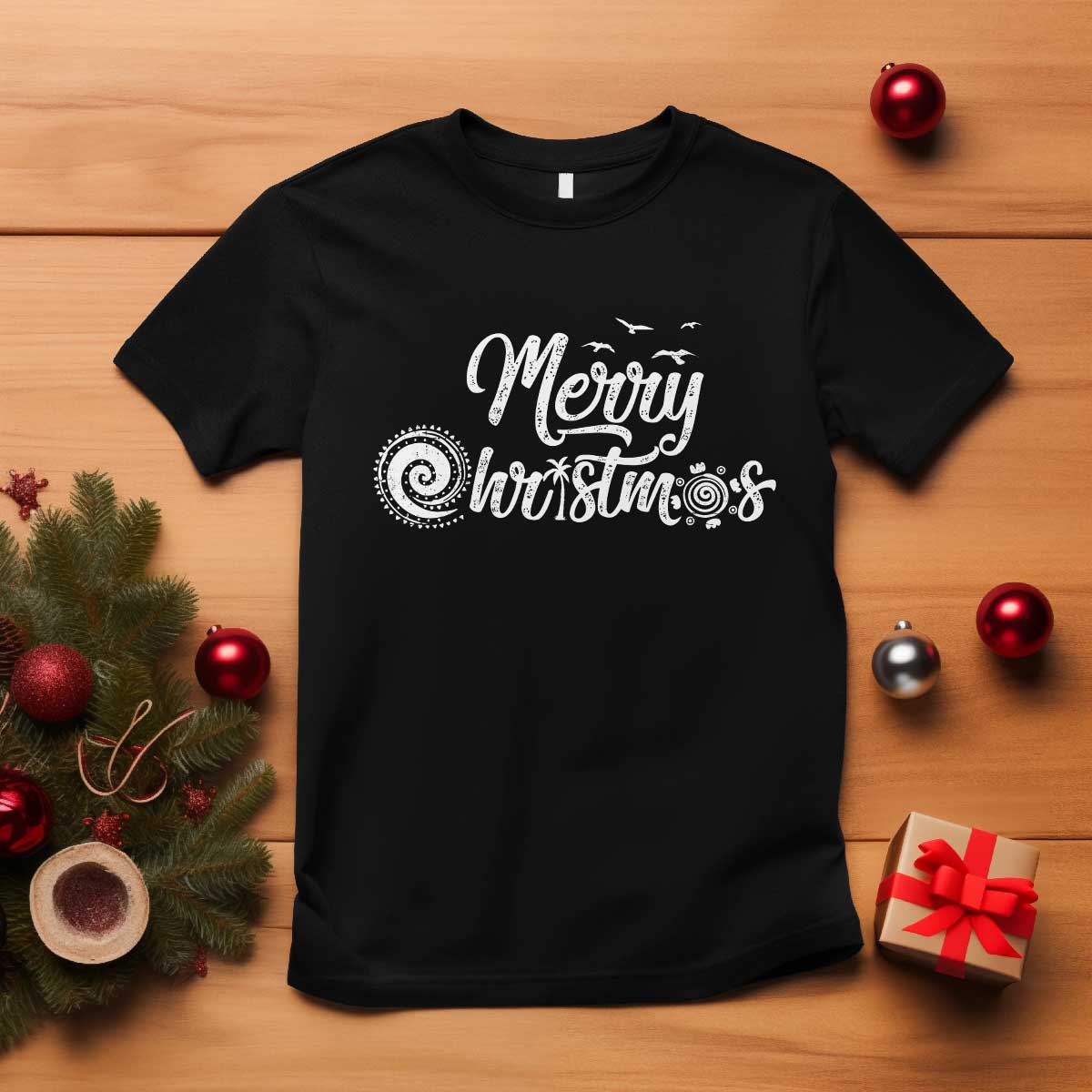 Christmas In Hawaii T Shirt Merry Christmas Hawaiian Symbols - Wonder Print Shop