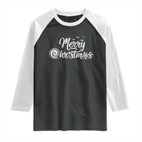 Christmas In Hawaii Raglan Shirt Merry Christmas Hawaiian Symbols - Wonder Print Shop