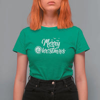Christmas In Hawaii T Shirt For Women Merry Christmas Hawaiian Symbols - Wonder Print Shop