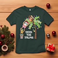 Christmas In Hawaii T Shirt Deck The Palms Santa Hula Girl Tiki - Wonder Print Shop
