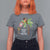 Christmas In Hawaii T Shirt For Women Deck The Palms Santa Hula Girl Tiki - Wonder Print Shop