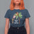 Christmas In Hawaii T Shirt For Women Deck The Palms Santa Hula Girl Tiki - Wonder Print Shop