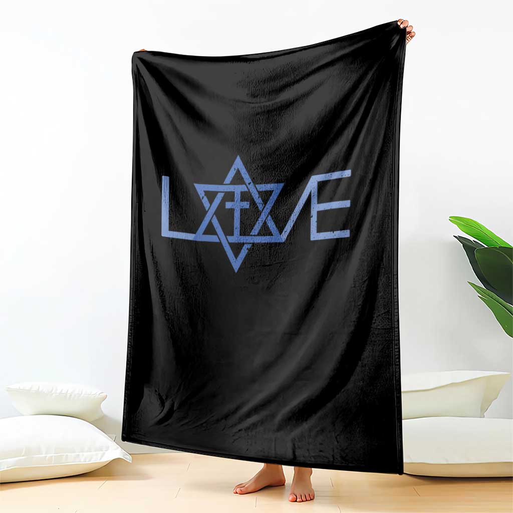 Love Jewish Messianic Cross Star Of David Throw Blanket - Wonder Print Shop