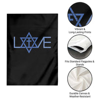 Love Jewish Messianic Cross Star Of David Garden Flag - Wonder Print Shop