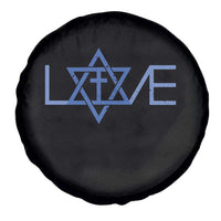 Love Jewish Messianic Cross Star Of David Spare Tire Cover - Wonder Print Shop