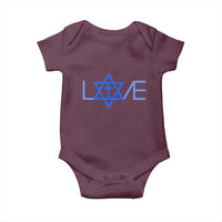 Love Jewish Messianic Cross Star Of David Baby Onesie - Wonder Print Shop