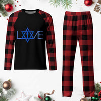 Love Jewish Messianic Cross Star Of David Plaid Pajama Set - Wonder Print Shop