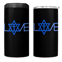 Love Jewish Messianic Cross Star Of David 4 in 1 Can Cooler Tumbler - Wonder Print Shop