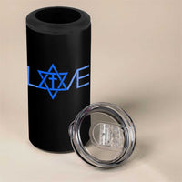 Love Jewish Messianic Cross Star Of David 4 in 1 Can Cooler Tumbler - Wonder Print Shop