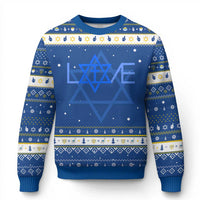 Love Jewish Messianic Cross Star Of David Hanukkah Ugly Sweater - Wonder Print Shop
