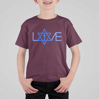 Love Jewish Messianic Cross Star Of David T Shirt For Kid - Wonder Print Shop