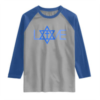 Love Jewish Messianic Cross Star Of David Raglan Shirt - Wonder Print Shop
