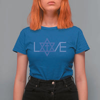 Love Jewish Messianic Cross Star Of David T Shirt For Women - Wonder Print Shop