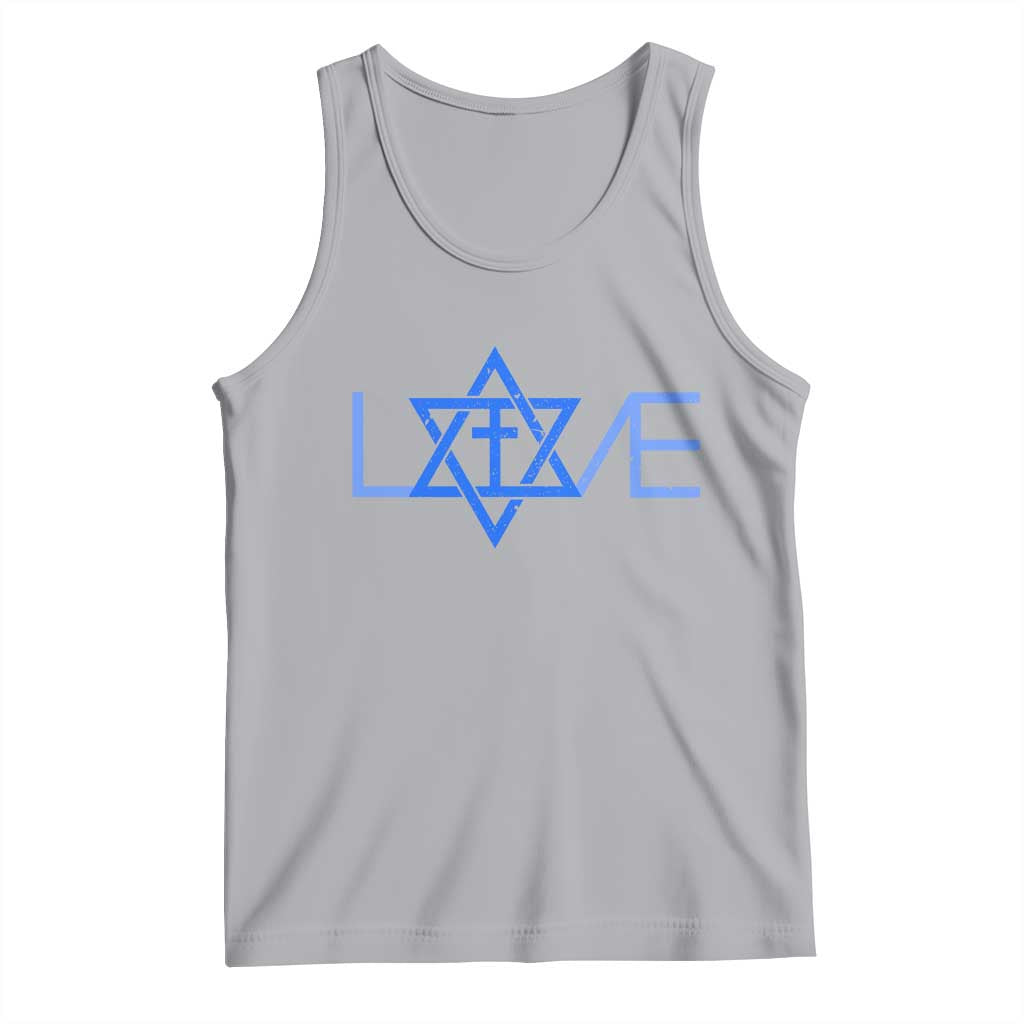 Love Jewish Messianic Cross Star Of David Tank Top - Wonder Print Shop