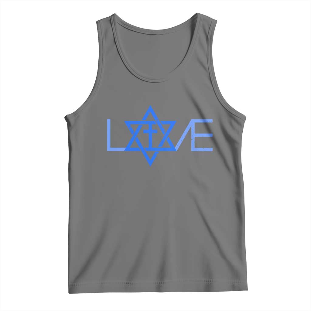 Love Jewish Messianic Cross Star Of David Tank Top - Wonder Print Shop