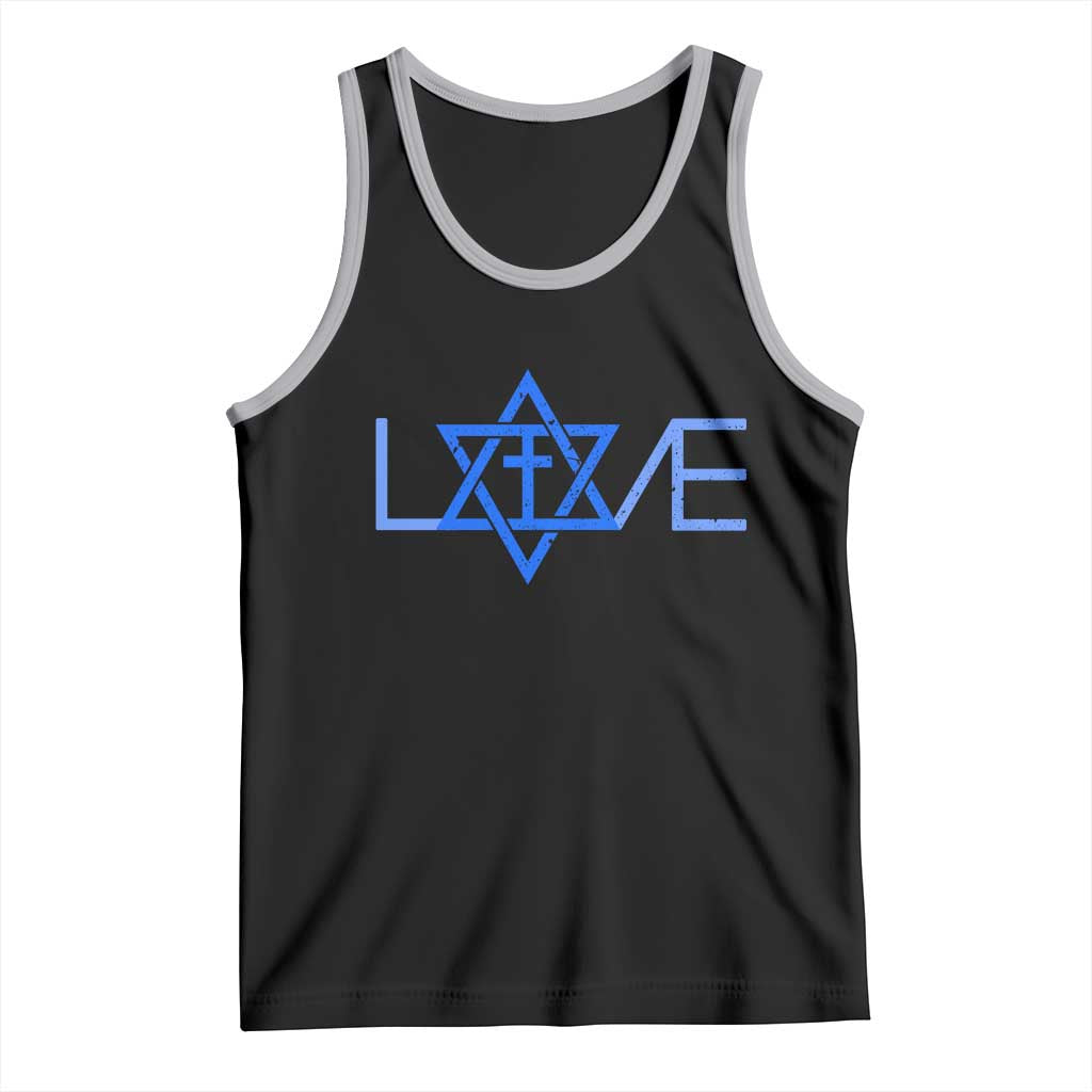 Love Jewish Messianic Cross Star Of David Tank Top - Wonder Print Shop