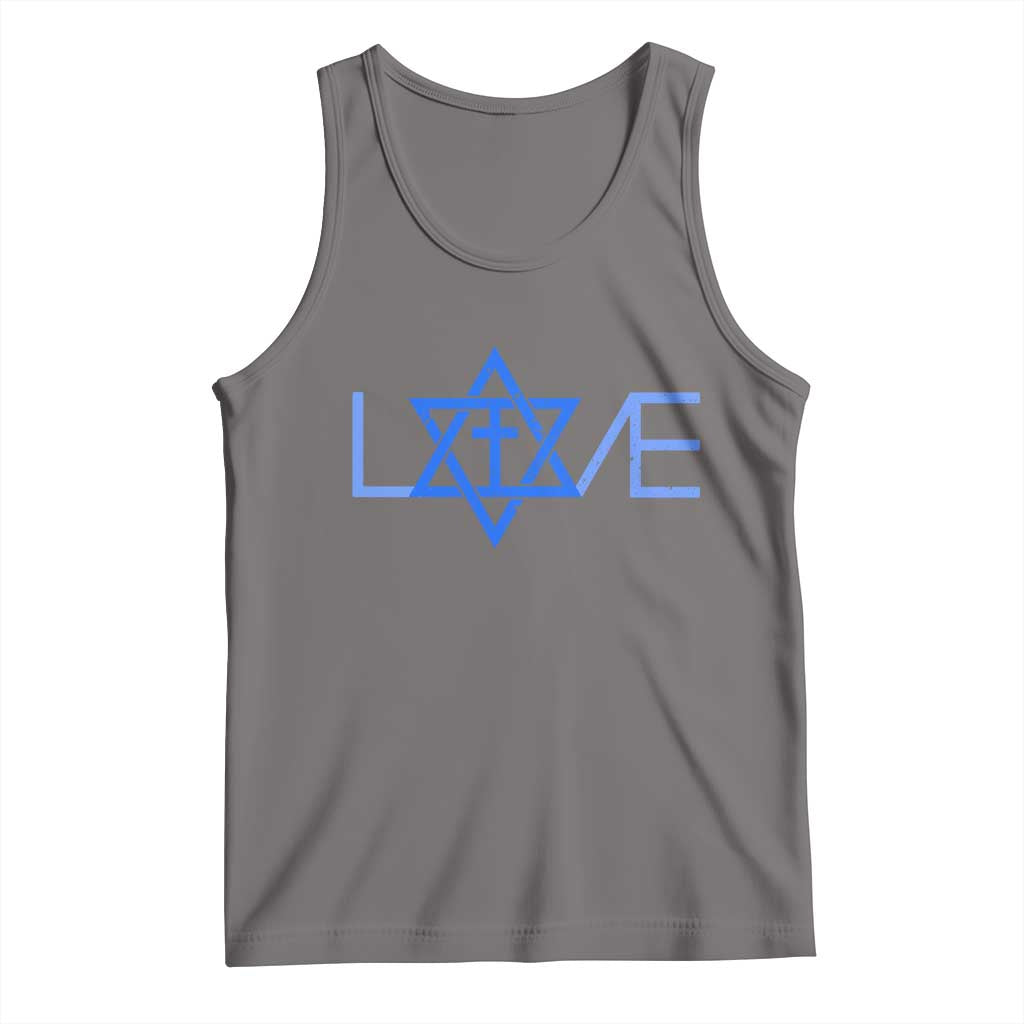Love Jewish Messianic Cross Star Of David Tank Top - Wonder Print Shop