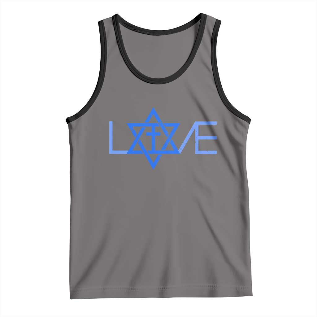 Love Jewish Messianic Cross Star Of David Tank Top - Wonder Print Shop