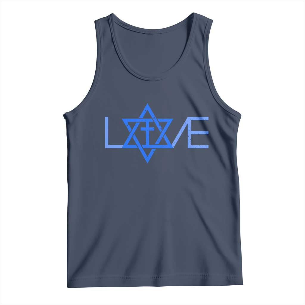 Love Jewish Messianic Cross Star Of David Tank Top - Wonder Print Shop