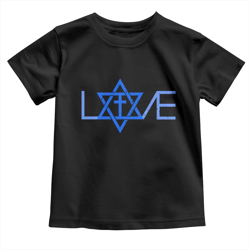 Love Jewish Messianic Cross Star Of David Toddler T Shirt - Wonder Print Shop