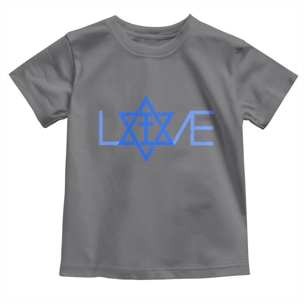 Love Jewish Messianic Cross Star Of David Toddler T Shirt - Wonder Print Shop